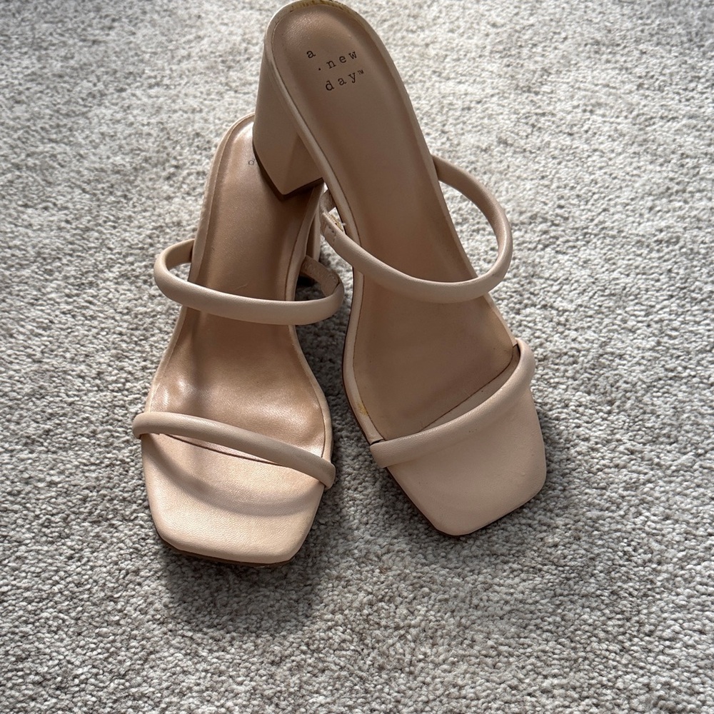 A New Day Women's Beige Block Heels